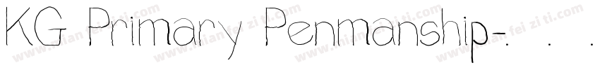 KG Primary Penmanship字体转换